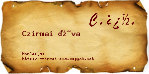 Czirmai Éva névjegykártya