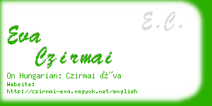 eva czirmai business card